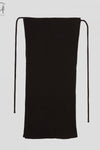 BASERANGE France organic cotton tie skirt BAS-SKBR-RIB-000-HEI black